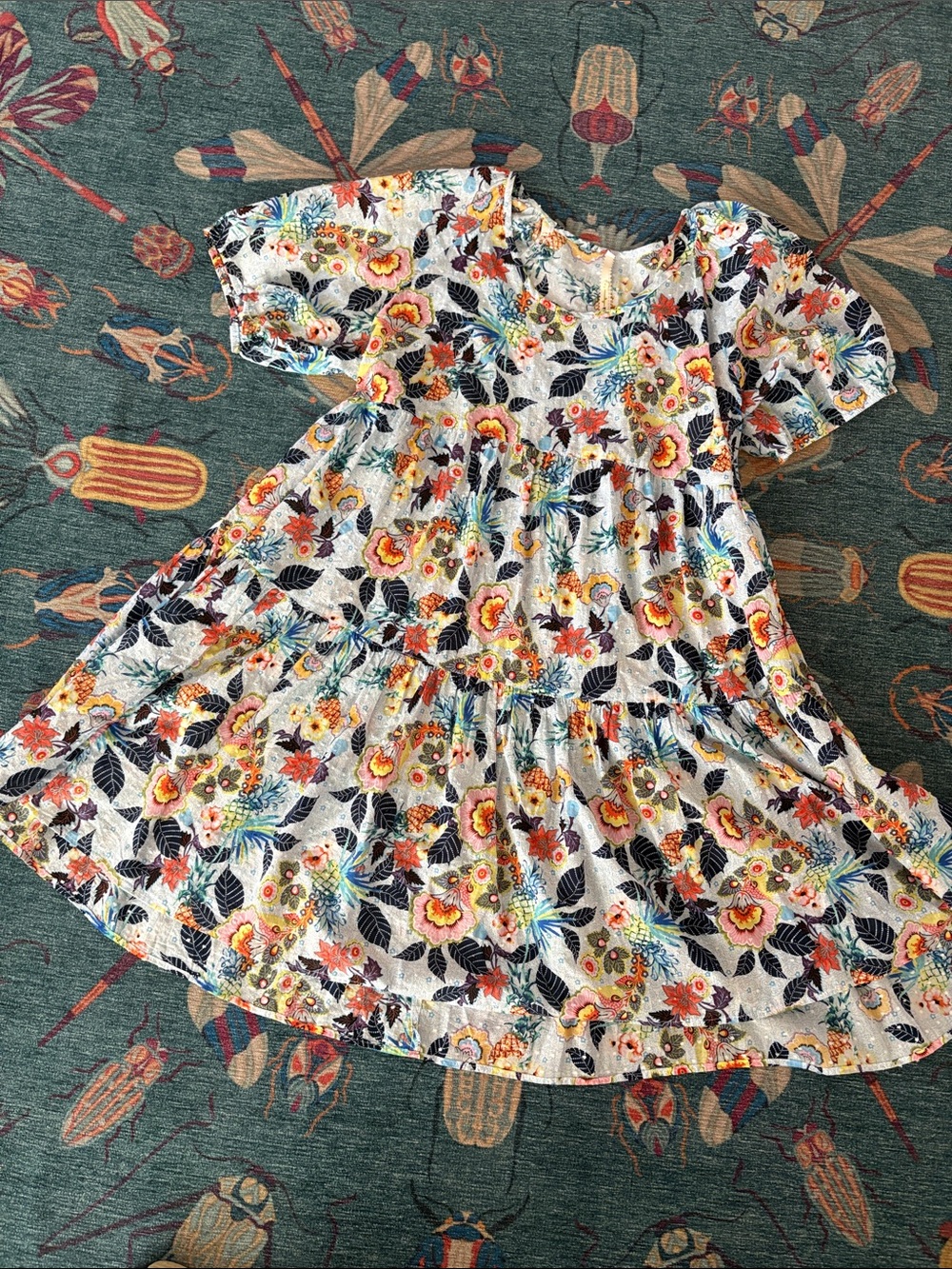 Super cute Uncle Frank cotton tiered mini dress XL